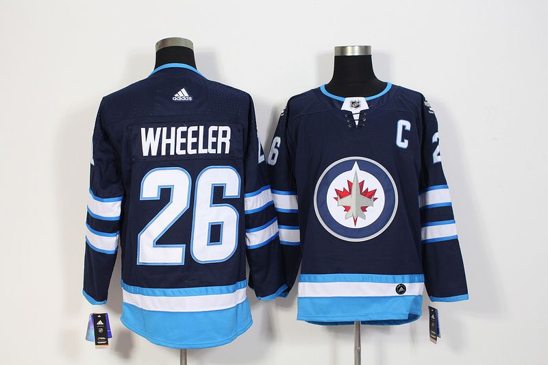 Men Winnipeg Jets 26 Wheeler Blue Hockey Stitched Adidas NHL Jerseys